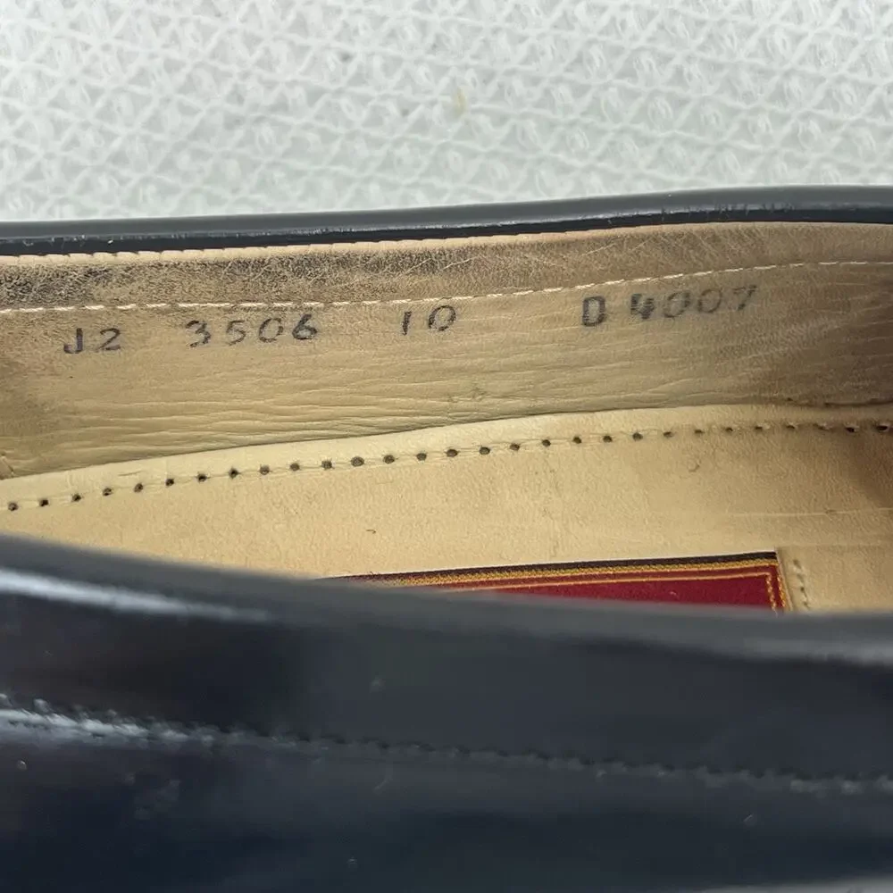 Cole Haan Mens Pinch Tassel Loafers Black Leather Sz 10 Slip On Business Preppy